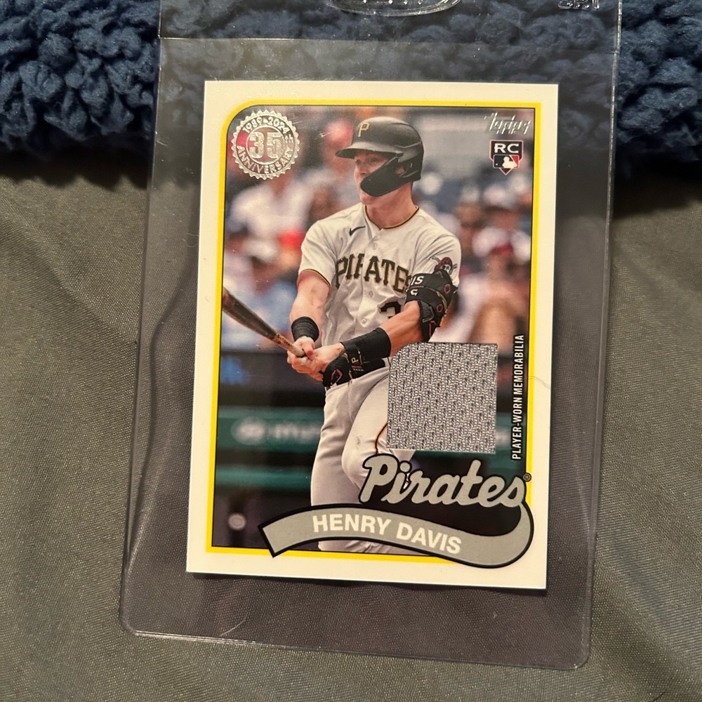 Pirates Baseball Trading Card Henry Davis RELIC CARD